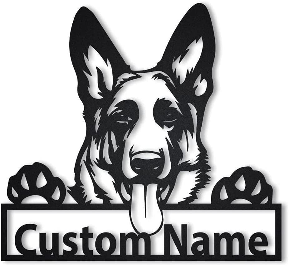 Collie Iron Art Silhouette Wall Pendant, Minimalist Metal Dog Wall Decor