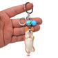 Yoga Dog Independent Corgi Bell Keychain, PVC Resin Climbing Dog Pendant