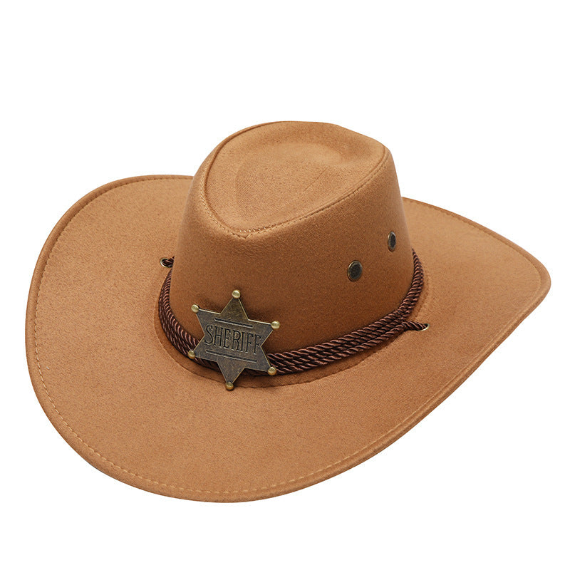 Year-Round Adventure: American Trend Three Ropes Cowboy Hat (Wool Blend, Flat Top).