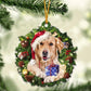 Sleeping Dog Angel Car Pendant, Acrylic Hanging Ornament for Cars, Doors & Home Decor