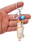 Yoga Dog Independent Corgi Bell Keychain, PVC Resin Climbing Dog Pendant