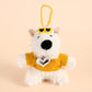 Creative Cartoon Plush West Highland Puppy Dog Keychain