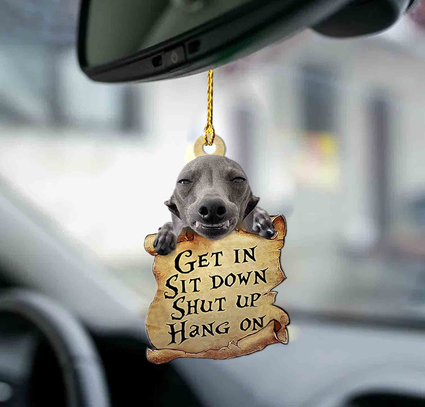 Sleeping Angel Dog Car Pendant, Acrylic Hanging Ornament for Cars, Doors & Home Decor