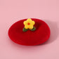 Wool Felt Flower Hat for Pets, Cute INS-Style Floral Cap for Cats & Dogs