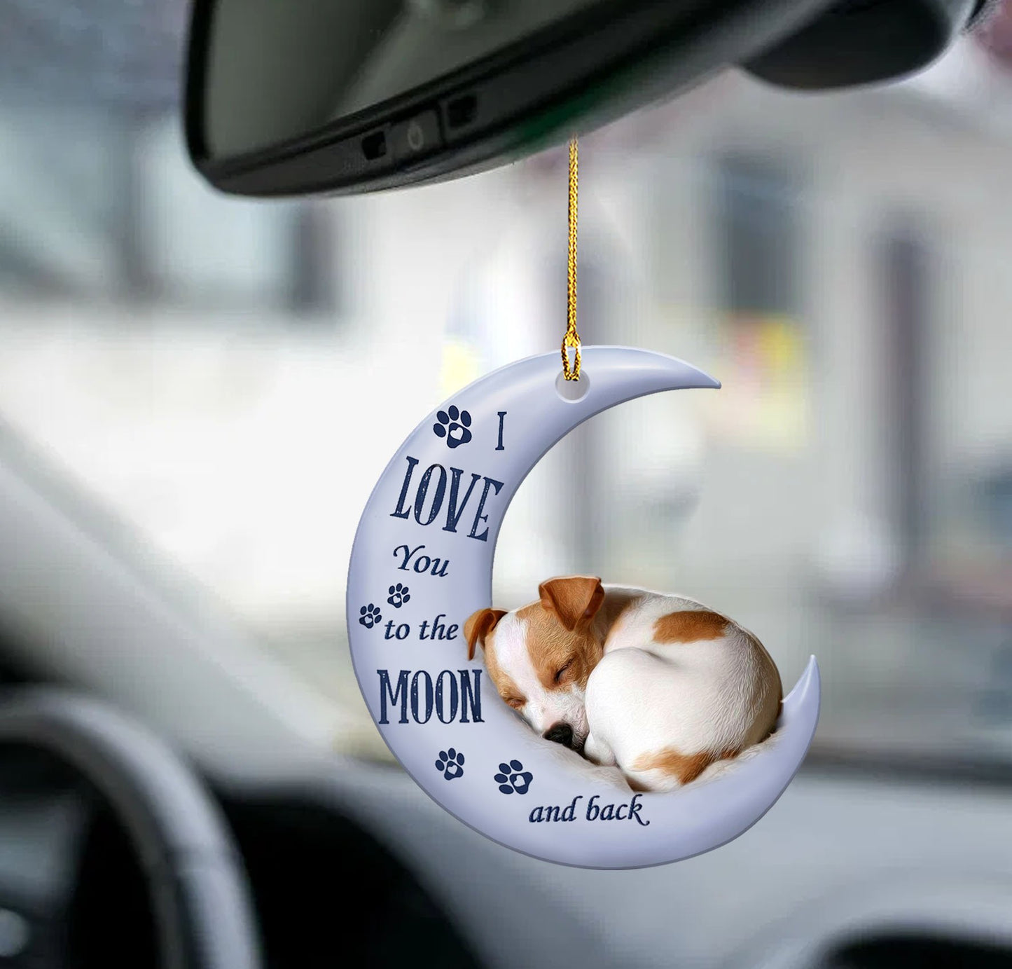 Sleeping Angel Dog Car Pendant, Acrylic Hanging Ornament for Cars, Doors & Home Display