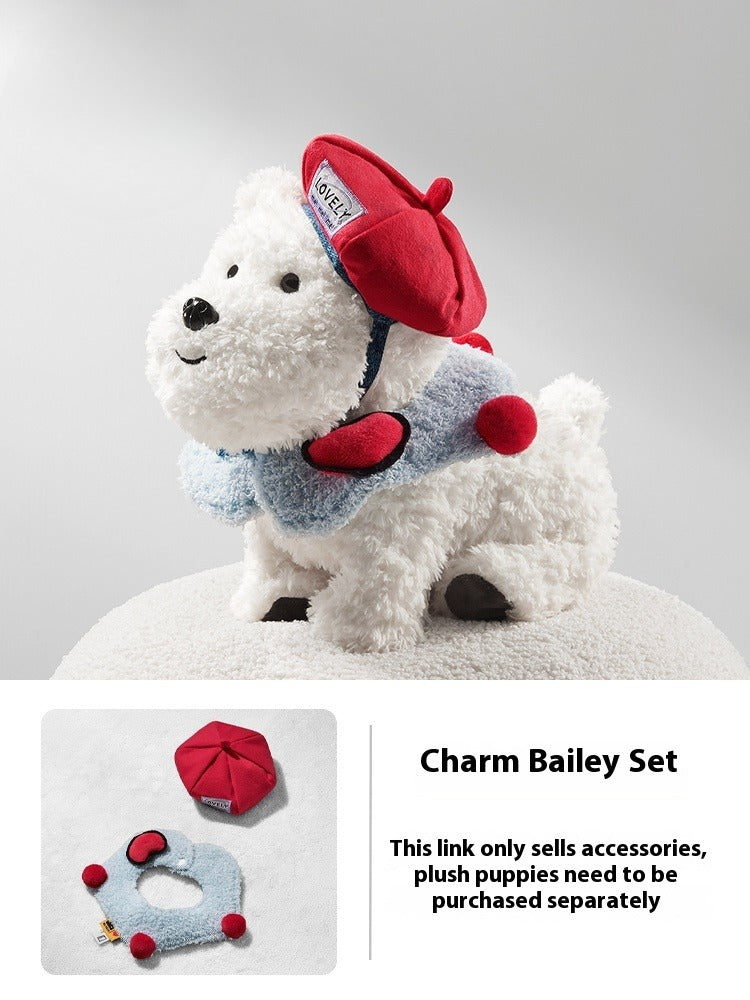 Babycare West Highland Plush Puppy Costume Set, Dog Scarf, Hat & Outfit Collection