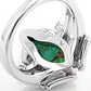 Charming Accent: Silver Creative Personality Cute Turquoise Frog Animal Ring.