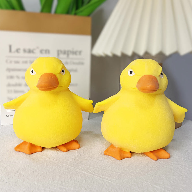 New Vent Decompression Small Yellow Duck Toy – Soft TPR Stress Relief Squeeze Duck