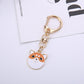 Cartoon Animal Beckoning Cat & Cute Dog Keychain, Alloy Fashion Pendant
