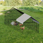 Poultry Farming Outdoor Metal Chicken Coop – Black Gray Fabric & Metal Enclosure