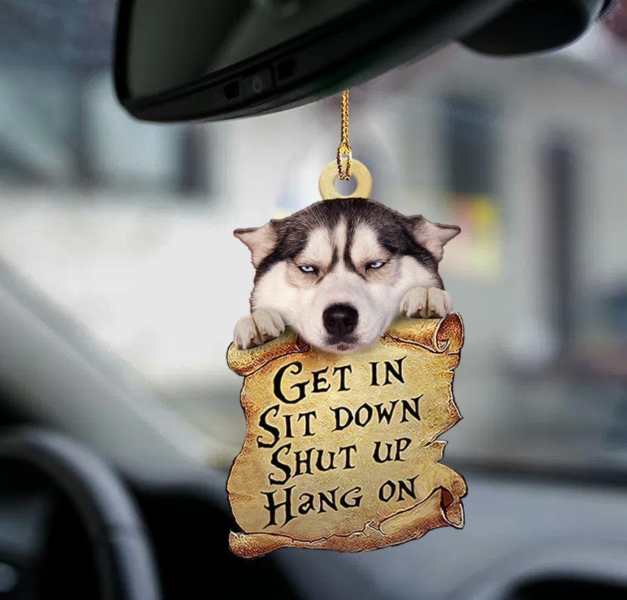 Sleeping Angel Dog Car Pendant, Acrylic Hanging Ornament for Cars, Doors & Home Decoration