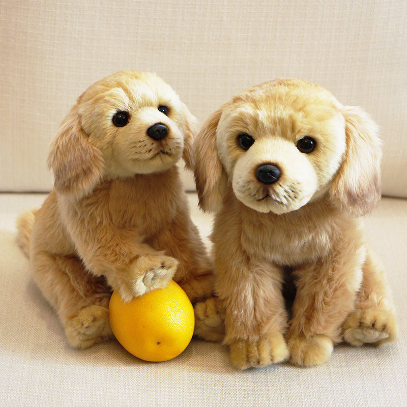 Lifelike Cuddles: Simulation Plush Toy Labrador Dog Doll ($\mathbf{28 \times 20 \times 26\text{cm}}$, Brown).