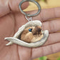 Creative Fashion Cute Dog-Shaped Acrylic Keychain, Single/Double-Sided Print