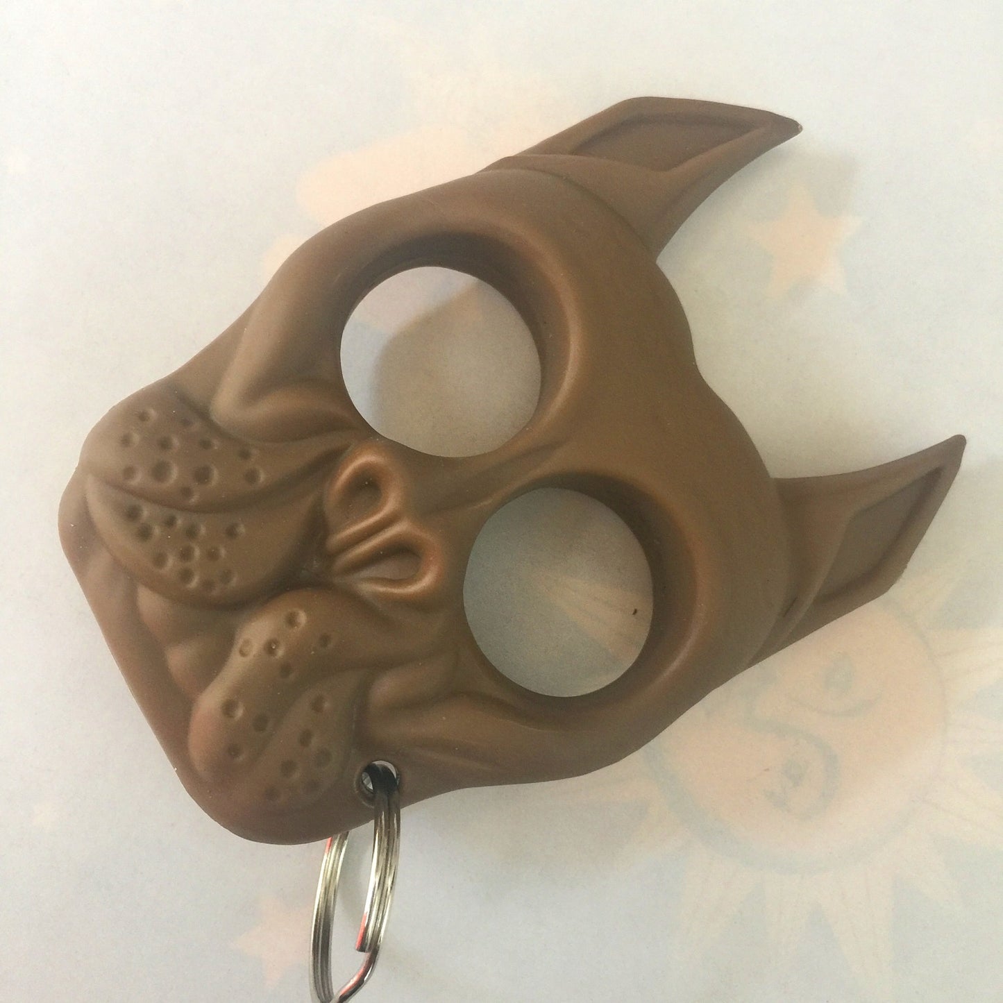 Dog Head Keychain, Girl Self-Defense Finger Lock