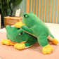 Ultra-Soft Comfort: Simulation Sleeping Frog Plush Doll (Crystal Super Soft).
