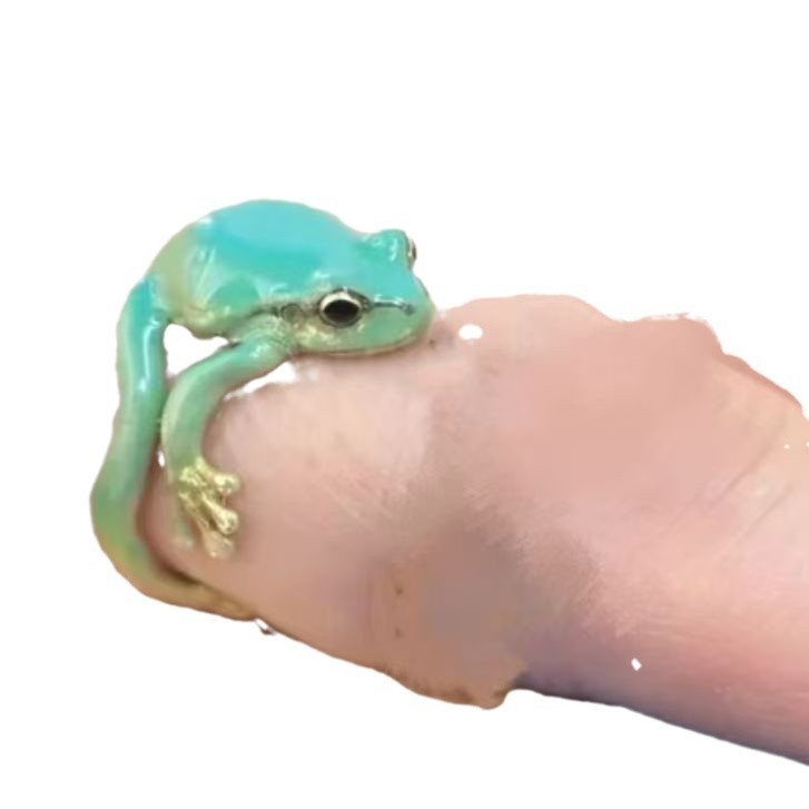 Bold Whimsy: Cute Personality Frog Ring in Retro Exaggerated Style (Adjustable Alloy).