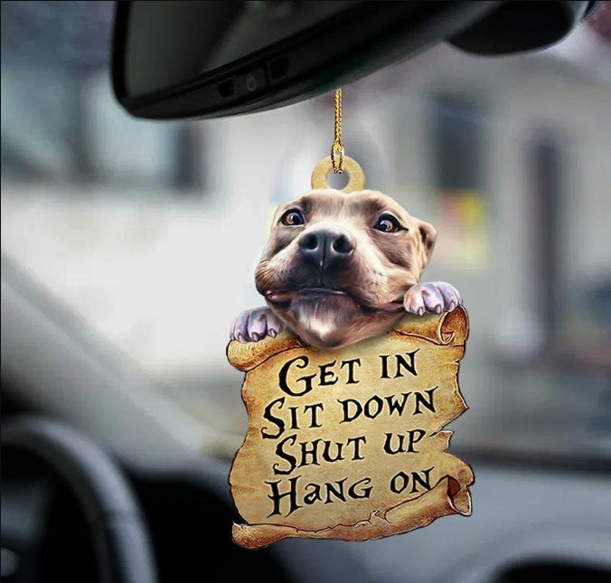 Sleeping Angel Dog Car Pendant, Acrylic Hanging Ornament for Cars, Doors & Home Decor