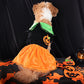 Halloween Pumpkin Pet Costume, Crystal Velvet Pumpkin Dress & Sweater for Dogs & Cats (S–2XL)
