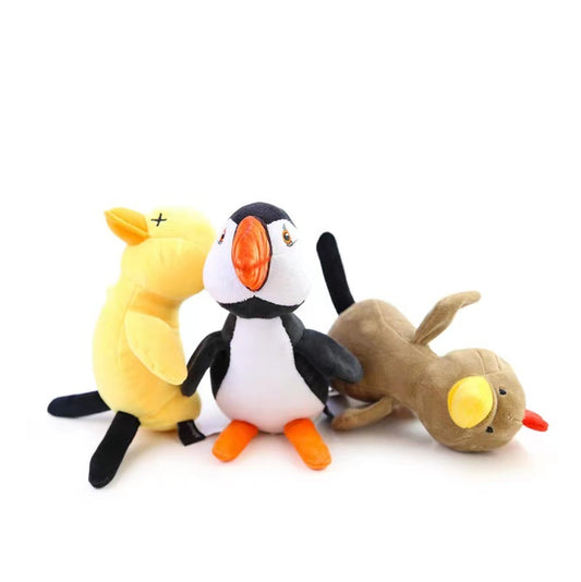 Tug & Chew Fun: Plush Knotted Dog Pet Training Toy (Duck, Puffin, or Rooster, $\mathbf{23\text{cm}}$).