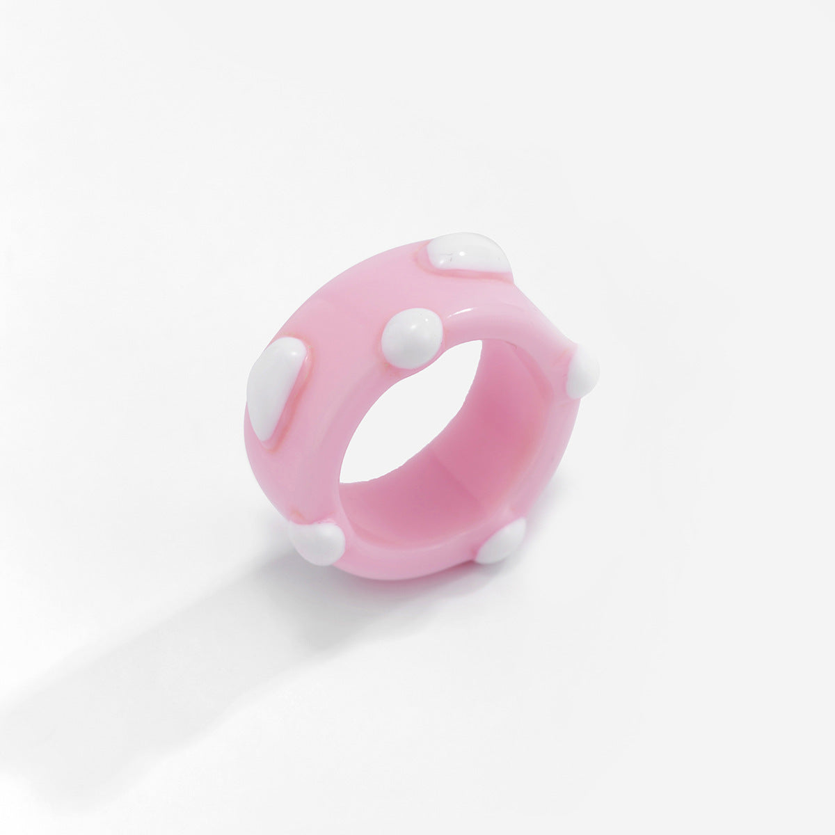 Macaron Pop: Simple Three-dimensional Frog Animal Resin Ring (Colorful Women's Style).