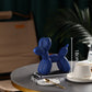 Cute Polka Dot Balloon Dog Ornament, European Modern Resin Home Decoration (18×20×9 cm)