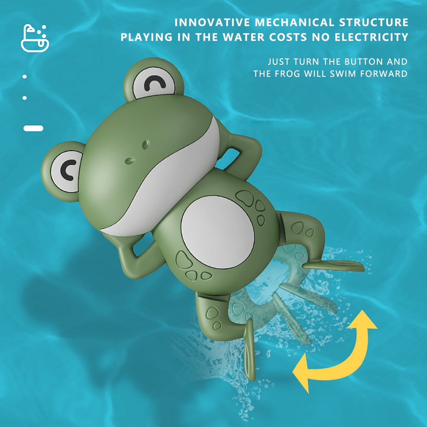 Little Frog Wind-Up Bath Toy – Floating Clockwork Water Toy for Babies