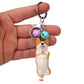 Yoga Dog Independent Corgi Bell Keychain, PVC Resin Climbing Dog Pendant