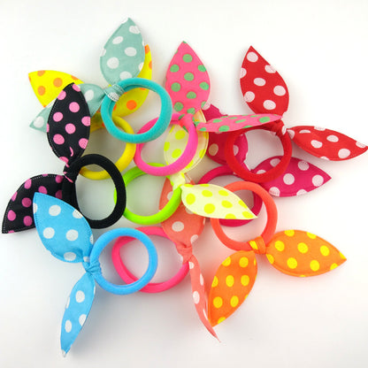 Bunny Ears Towel Hair Ring, Candy-Style Children’s Head Rope (10pcs, Random Colors)