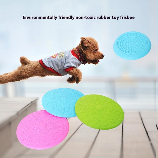 Pet Dog Rubber Disc, Durable Rubber Frisbee Toy (Small & Large Sizes, Multiple Colors)