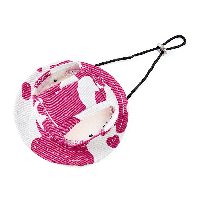 Breathable Dog Sun Hat with Ear Holes, Comfortable Outdoor Pet Cap for Summer Protection