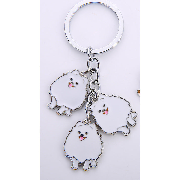 Creative Pet Dog Car Key Ring, Zinc Alloy Animal Keychain for Car Keys & Accessories