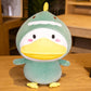 Costume Cuddle: Cute Cross-Dressing Duck Doll Plush Toy (33cm), Ideal for Sleeping.