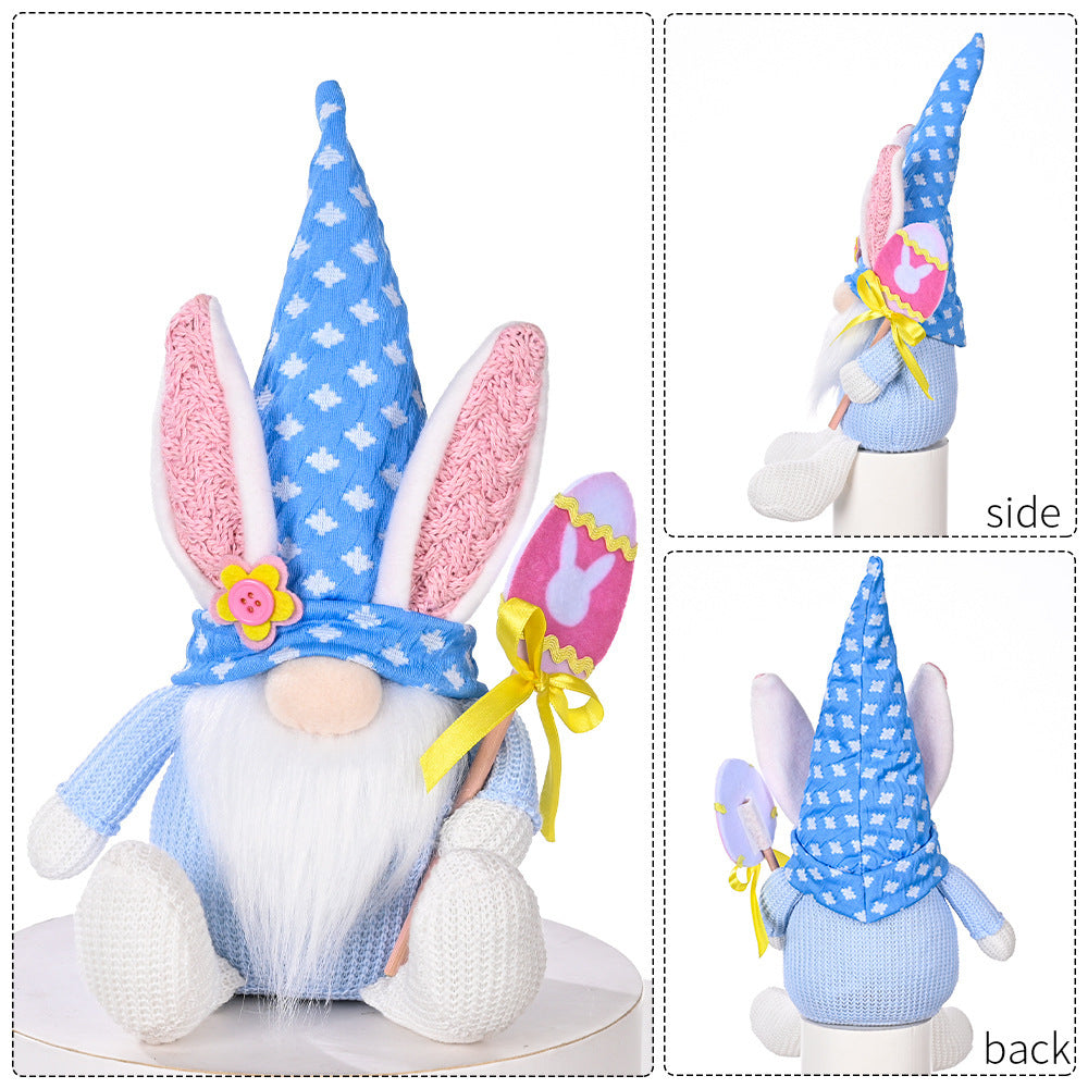 Creative Easter Bunny Doll Ornament, Fashion Simple Faceless Cloth Decoration (Male & Female)