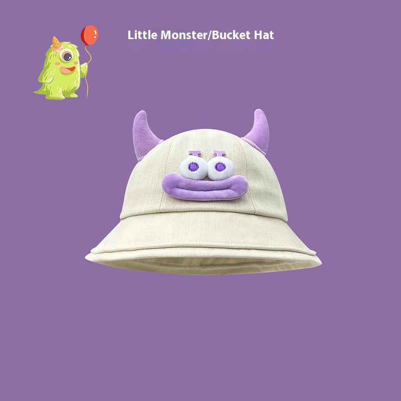 Seasonal Style: Cute Cartoon Fisherman Hat with Frog and Monster Designs (Tie-Dyed).