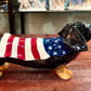 Underglaze Ceramic Dog Decoration, American-Style Multi-Functional Dog Ornament