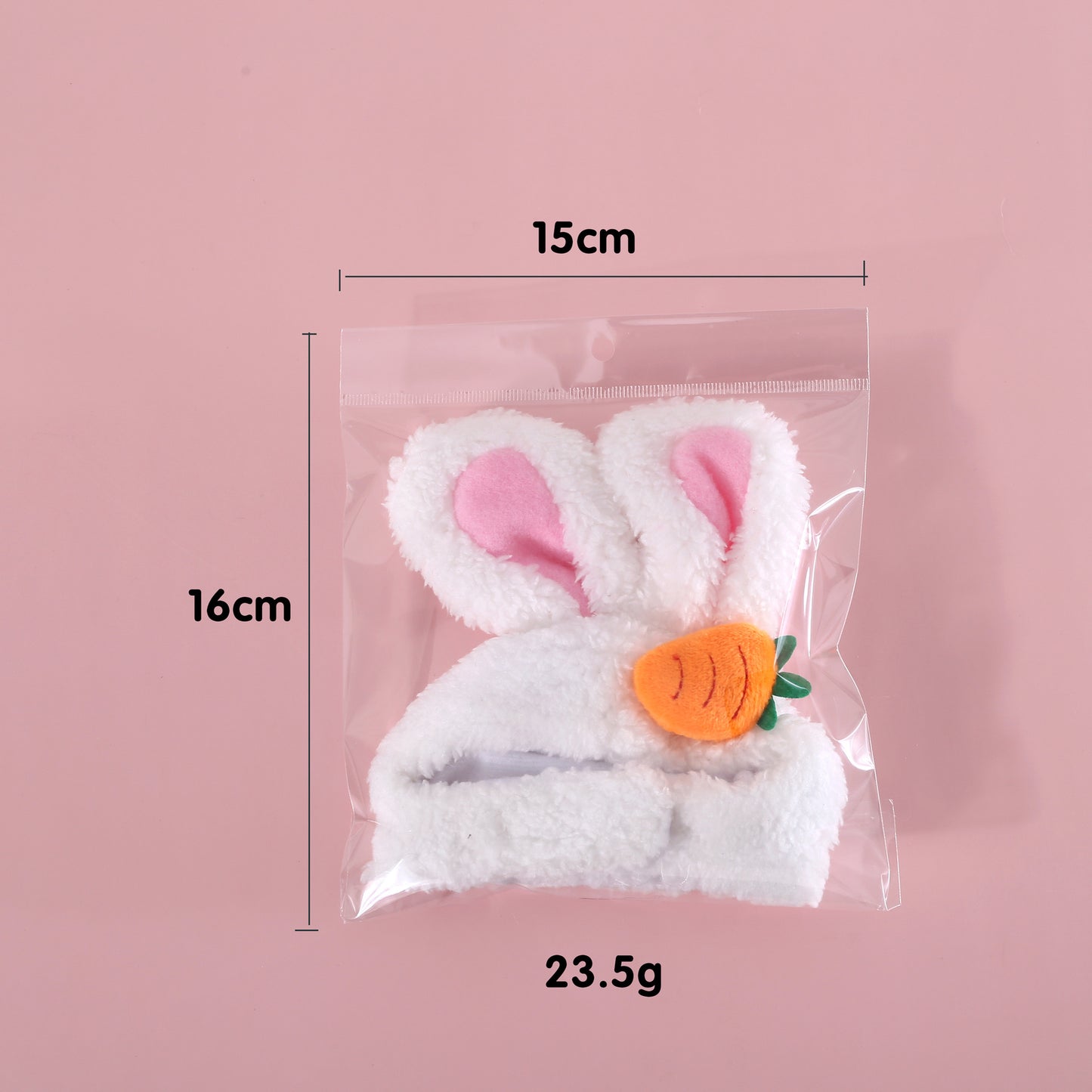 Plush Rabbit Ear Pet Hat, Cute Easter Cartoon Head Cover for Cats & Dogs