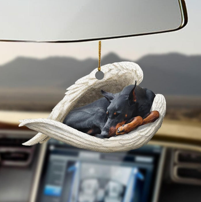 Sleeping Dog Angel Car Pendant, Acrylic Hanging Ornament for Cars, Doors & Home Decor