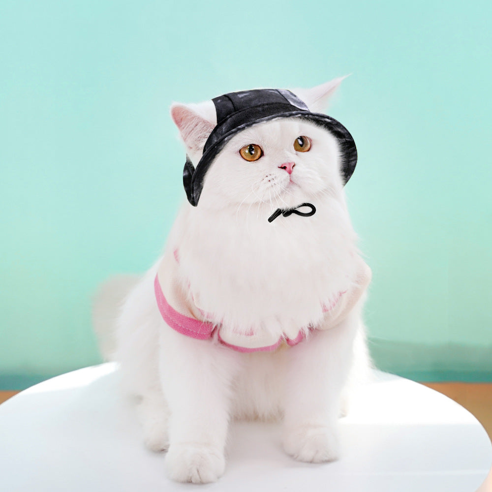 Adjustable Sun-Shade Bucket Hat for Pets, Anti-Off Sun Protection Hat for Dogs & Cats