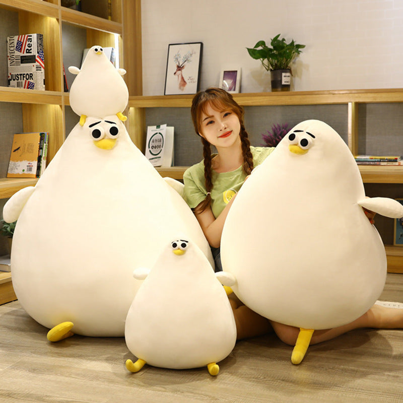 Kawaii Cartoon Chicken Plush Toy – Soft Down-Cotton Stuffed Doll (26–85 cm)