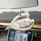 Sleeping Angel Dog Car Pendant, Cute Acrylic Hanging Ornament for Cars, Doors & Home Decoration
