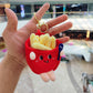 Cartoon Plush Hamburger, Fries, Hot Dog & Chicken Leg Keychain – Cute Food Plush Pendant
