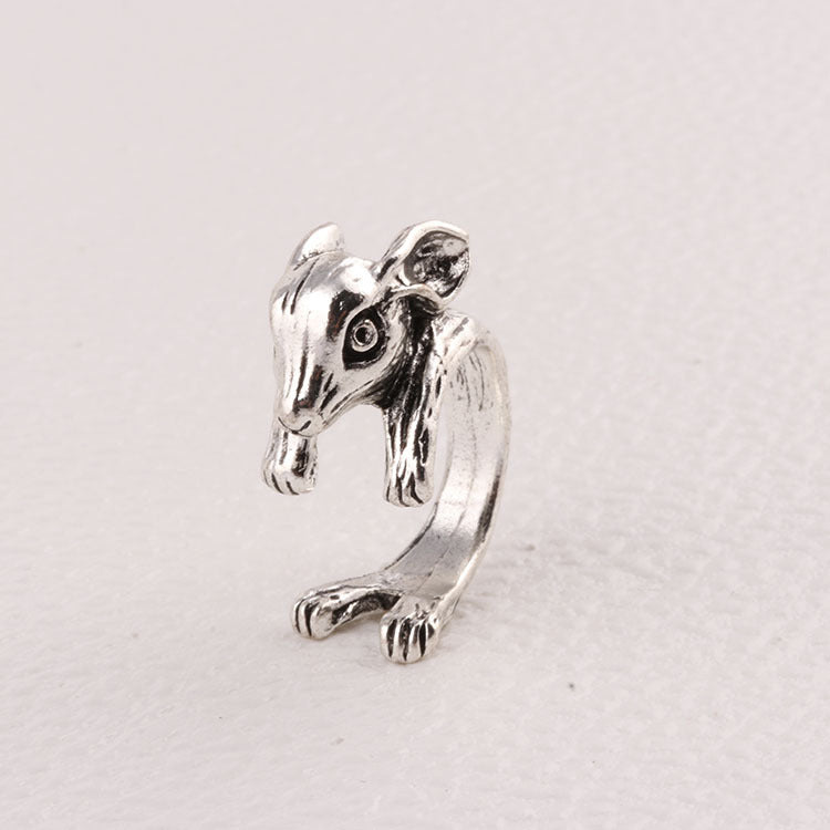 Simple Retro Bunny Ring, Adjustable Alloy Rabbit Ring for Women