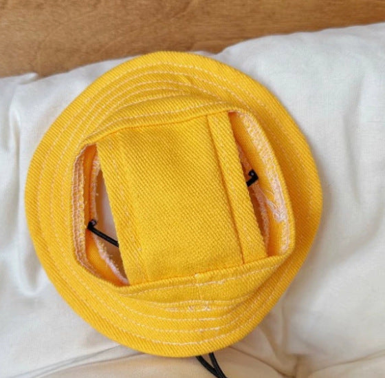 Breathable Dog Sun Hat with Ear Holes, Comfortable Outdoor Pet Cap for Summer Protection