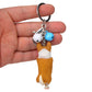 Yoga Dog Independent Corgi Bell Keychain, PVC Resin Climbing Dog Pendant