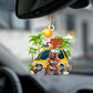 Sleeping Angel Dog Car Pendant, Acrylic Hanging Ornament for Cars, Doors & Home Display