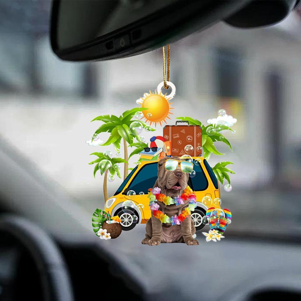 Sleeping Angel Dog Car Pendant, Acrylic Hanging Ornament for Cars, Doors & Home Display