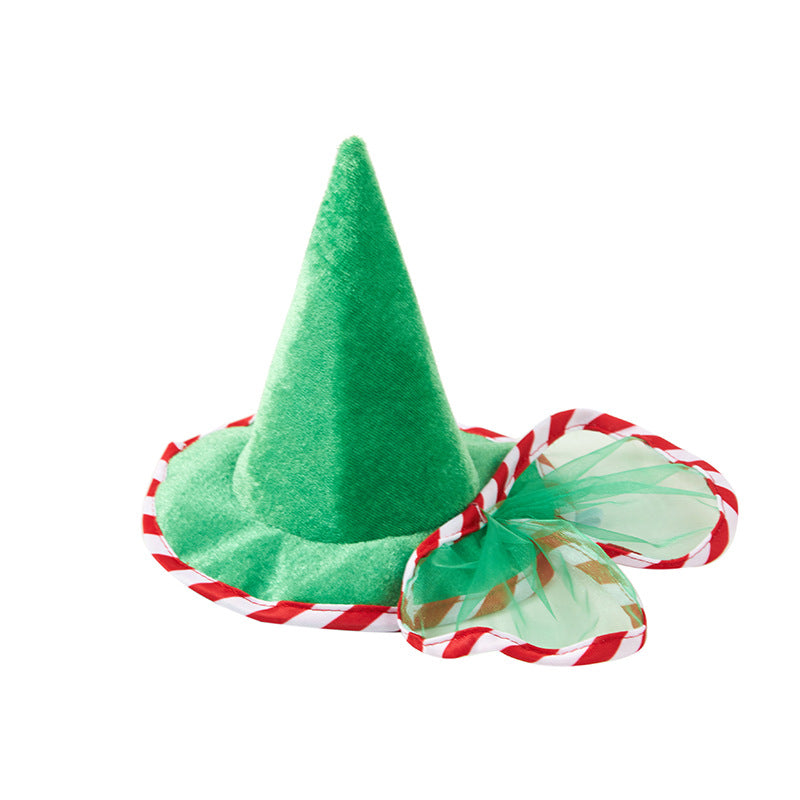 Pet Green Gauze Skirt & Hat Set, Cute Holiday Clothing for Dogs (Christmas Outfit)