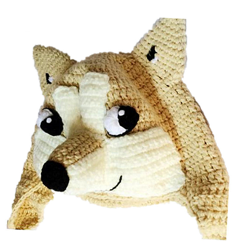 Pure Hand-Knitted Dog 3D Hat, XXL Milk Cotton Skin-Friendly Handmade Pet Hat
