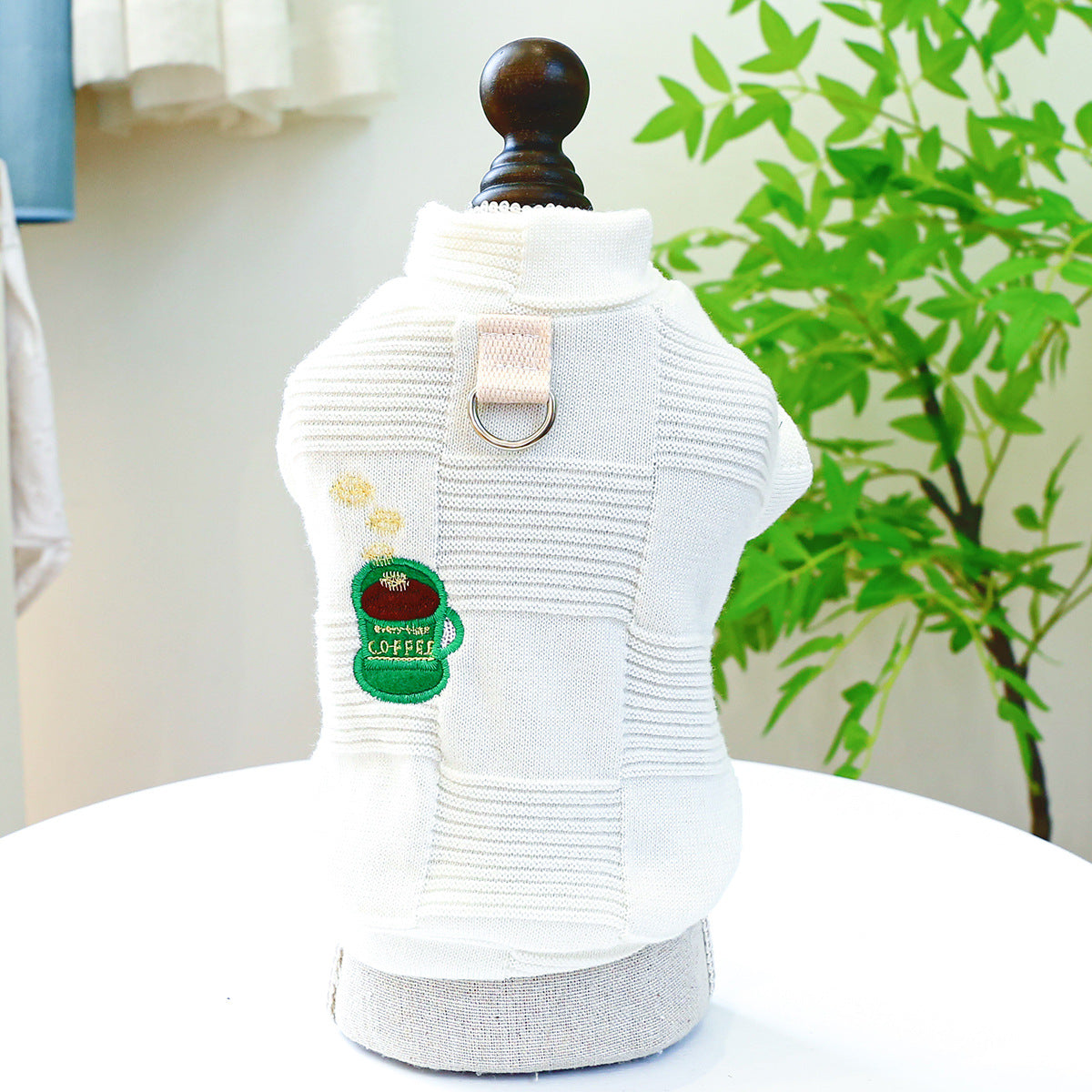 Pet Round-Neck Dog Shirt, Cute “Afternoon Tea” Outfit for Cats & Dogs