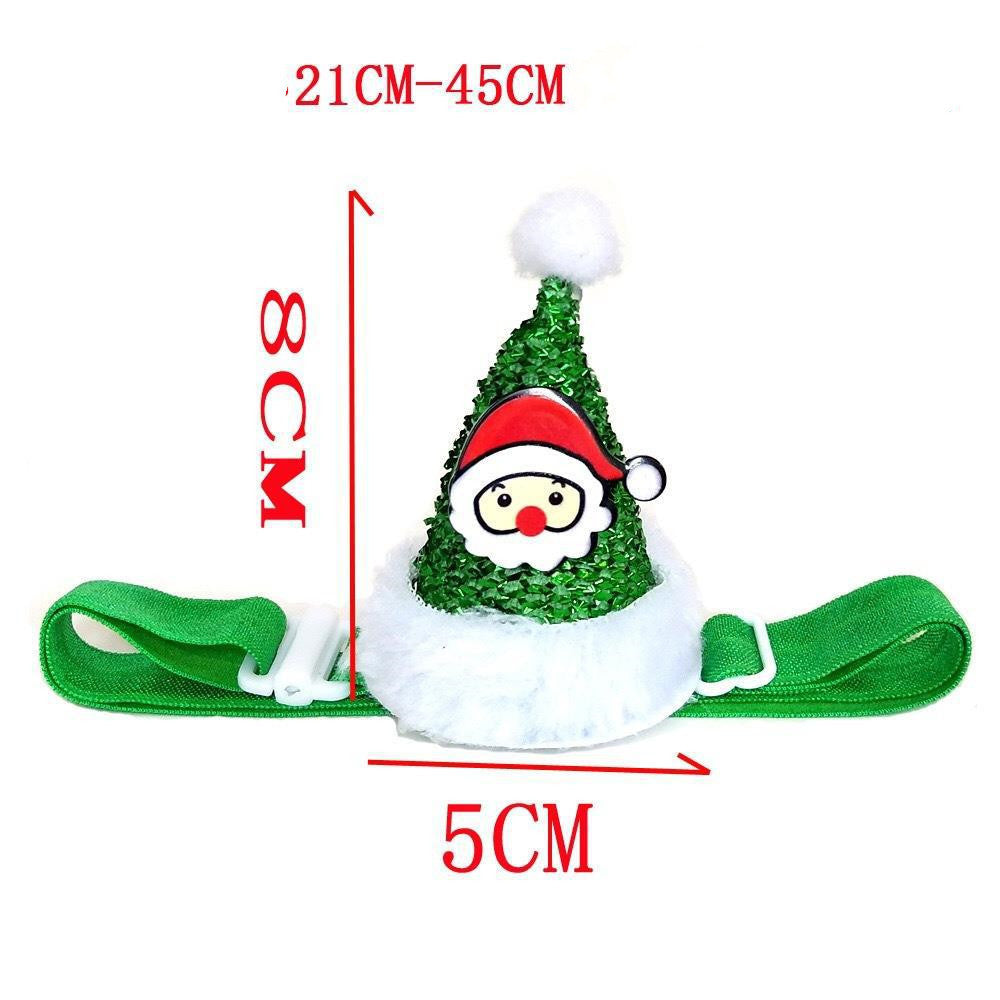 Christmas Pet Hat with Tightening Rope, Festive Dog & Cat Holiday Head Flower